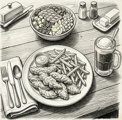 Comfort food illustration